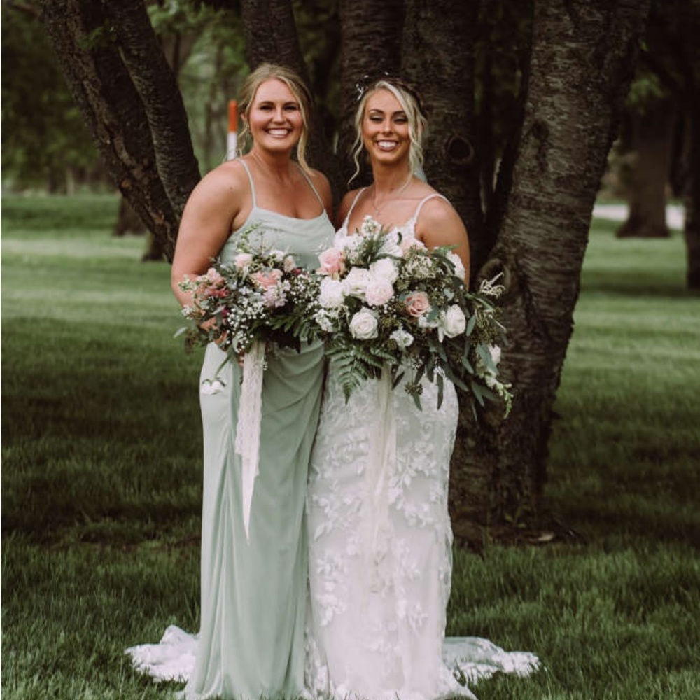 Sage green dress